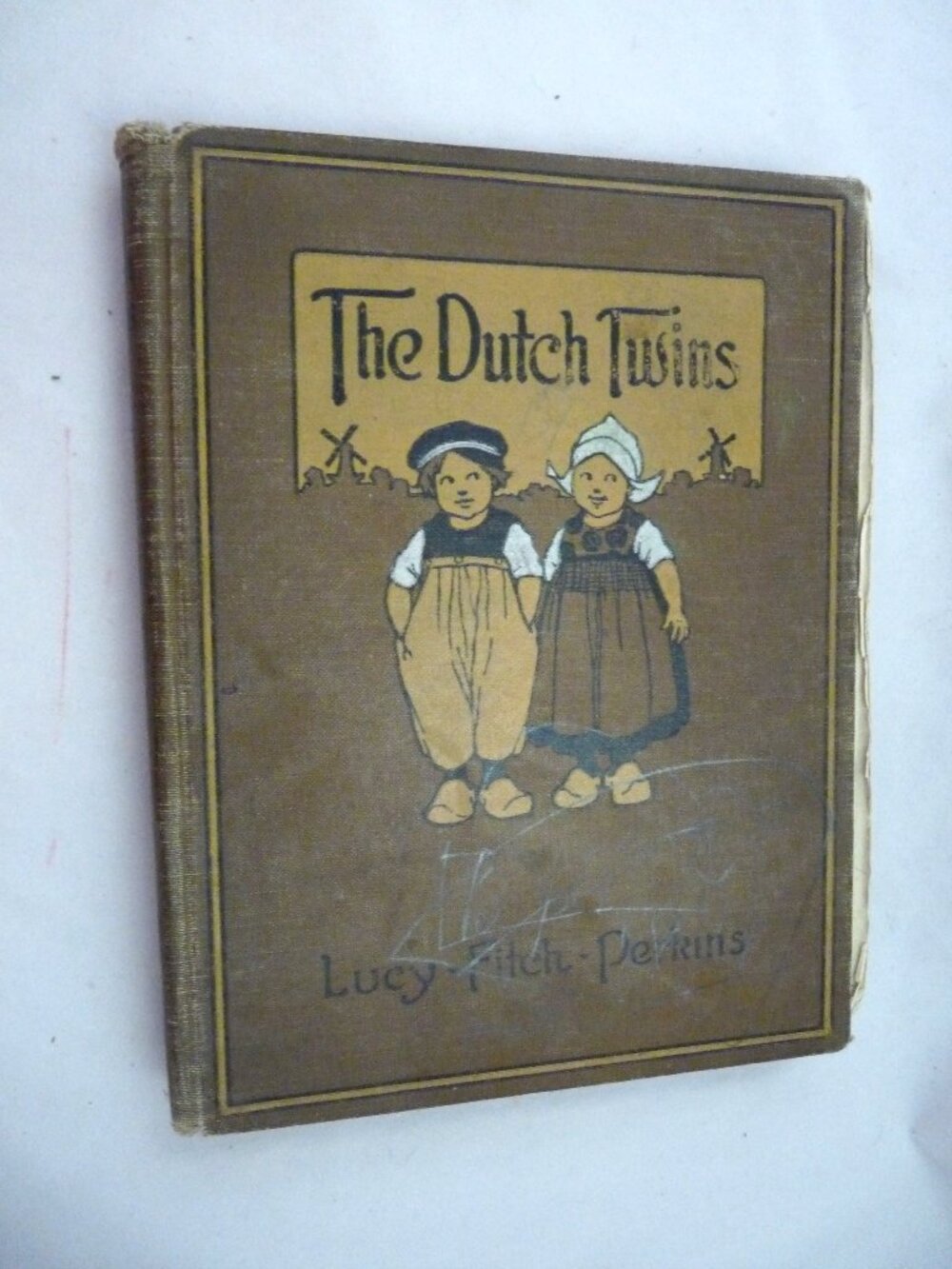 The Dutch Twins Perkins antique childrens book 1911 bed time story art classic